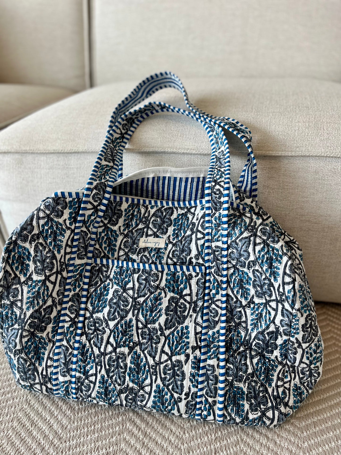 Weekender Bag Indigo Vine