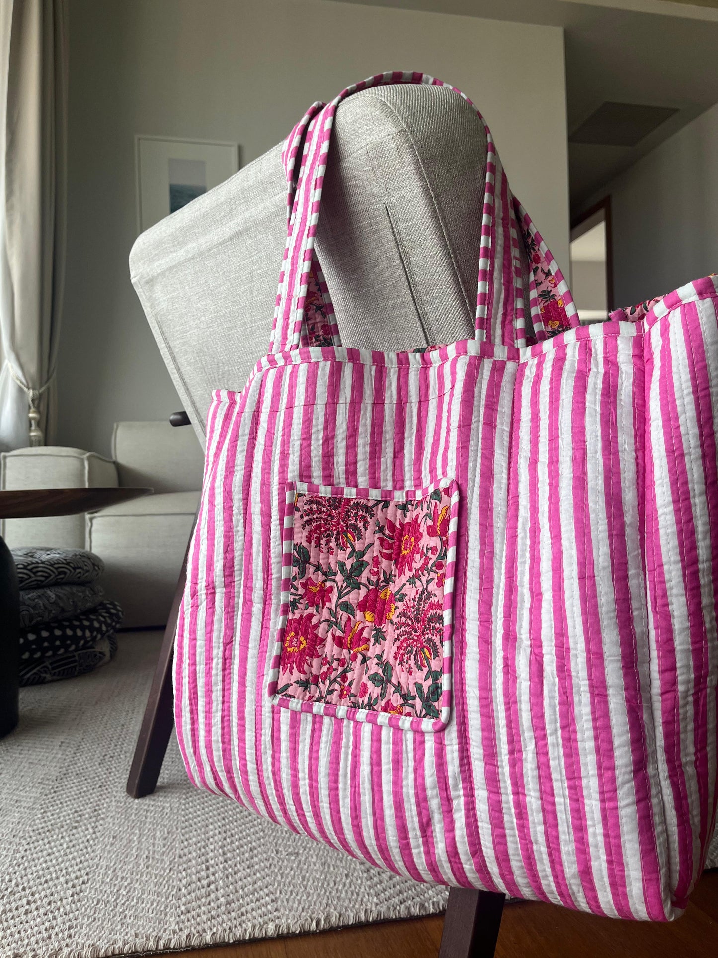 Tote Bag Pink Dahlia